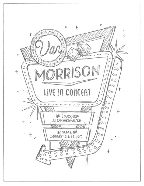 Van Morrison Las Vegas Nv Poster — Dkng In 2022 Retro Sign Vintage