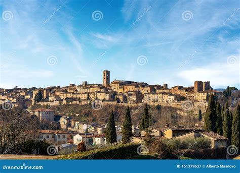 Paysage Urbain De De Colle Di Val D Elsa Toscane Italie Image Stock