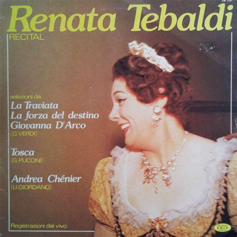 Renata Tebaldi ‎ Recital Lp 1982