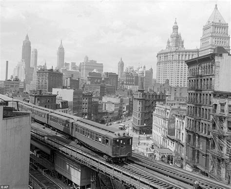 The Third Avenue Elevated Train Rumbles Across Lower Manhattan In This