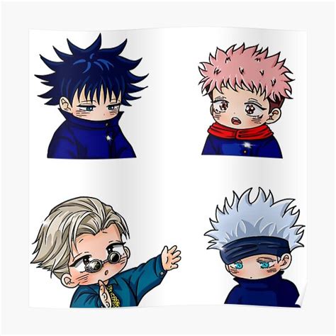 Ahh thank youu chibi gojo is just the cutest i wonder how versions of it i can create hehe if you i'm so glad the entp personality type for gojo was brought up. Jujutsu Kaisen Chibi Posters | Redbubble