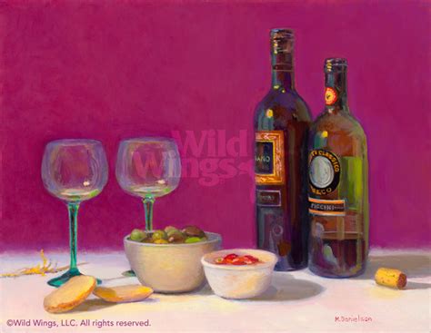 Marsie Danielson Original Oil Painting A Toast To Tuscany Iii Wine