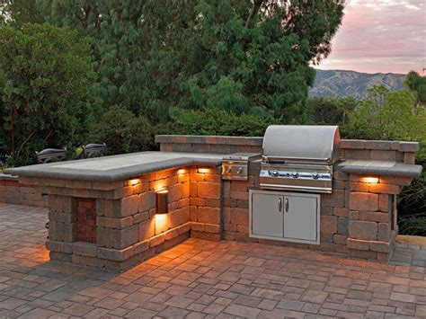 Stone Patio Backyard Build In Grill Kitchen Outdoor Dimensions Kits