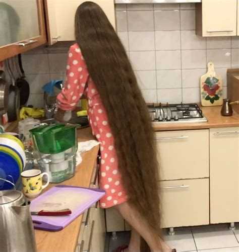 Video Rapunzel At Home In 2020 Long Hair Styles Super Long Hair