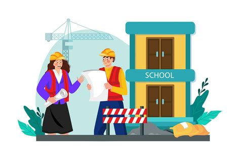 A construction company builds a new school with state-of-the-art