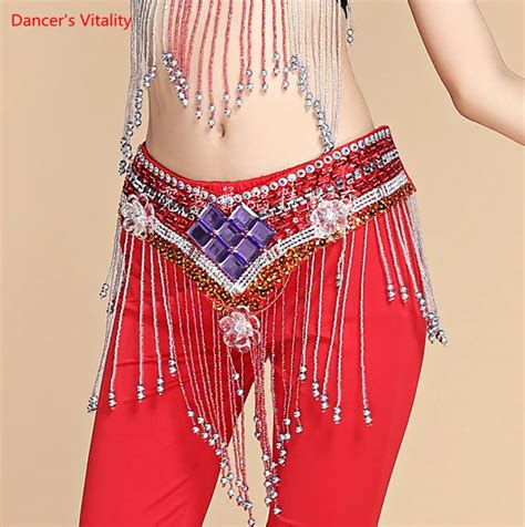 2018 new belly dance coin belt tribal costume rhinestone belt belly dance waist belt on sale