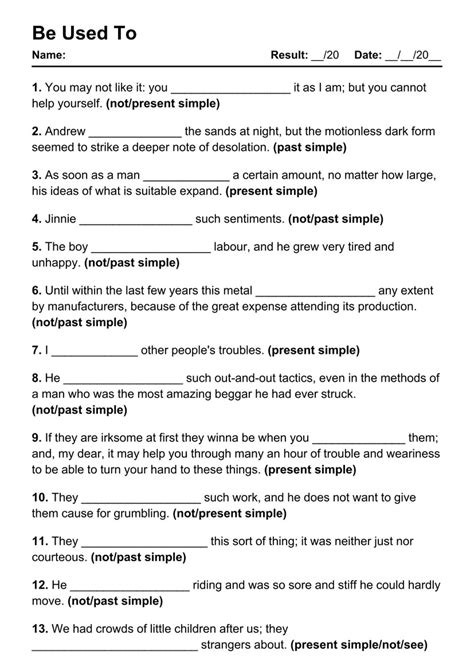 30 Printable Be Used To PDF Worksheets With Answers Grammarism