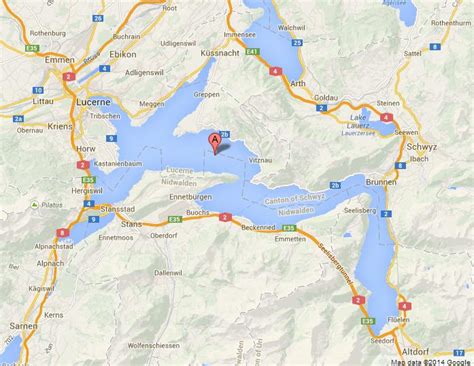 Map Of Lake Lucerne World Easy Guides