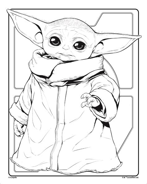 ️baby Yoda Coloring Page Free Download
