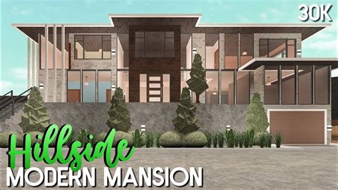 Roblox Bloxburg 30k Hillside Modern Mansion No Large Plot