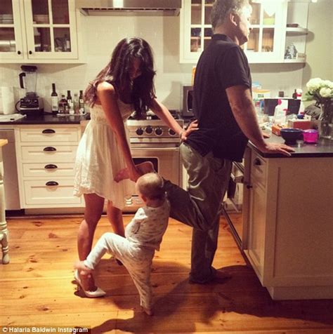Hilaria Baldwin Flaunts Her Figure While Stretching With Daughter