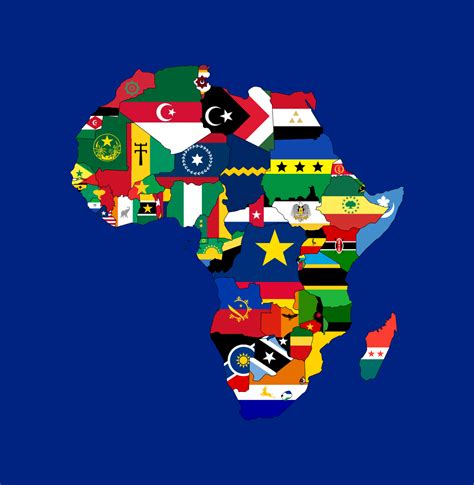 A Fully Redesigned Flag Map Of Africa Credit To Creators Rvexillology