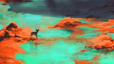 Scenery Artist Artwork Digital Art Hd 4k 5k Reindeer Deviantart