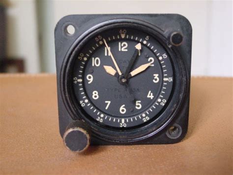 Vintage Waltham A 13a Aircraft Clock Chronograph 8 Day Clock