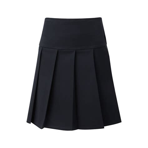 Marcel Hughes Navy Pleated Drop Waist Skirt Skit Store