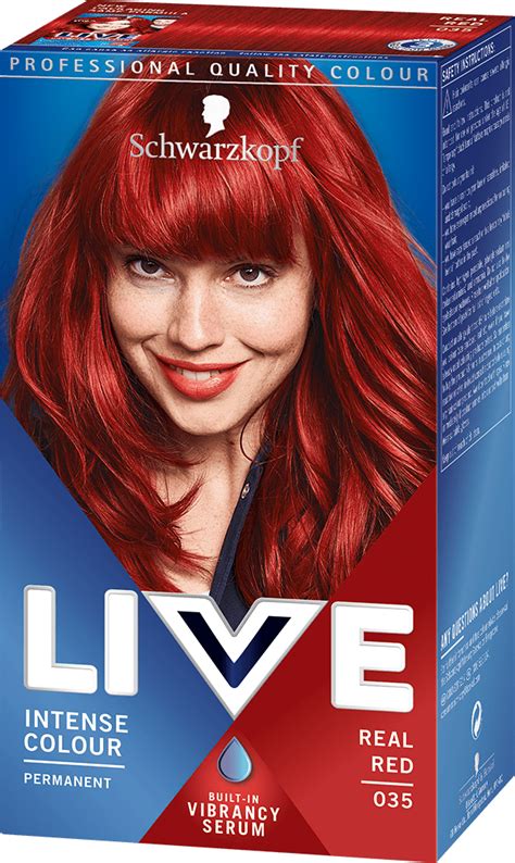 035 Real Red Hair Dye By Live Schwarzkopf Hair Dye Dyed Red Hair