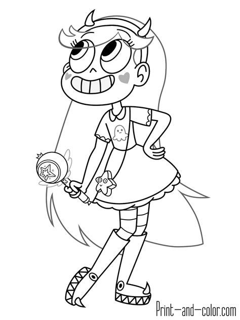 Star Vs The Forces Of Evil Coloring Pages Print And