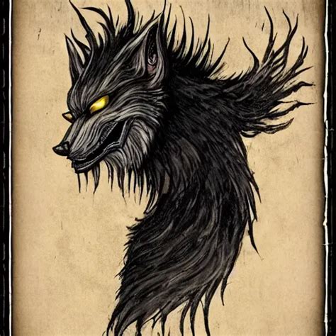 Ghoul Wolf Creature Cryptid Fantasy Art Stable Diffusion Openart