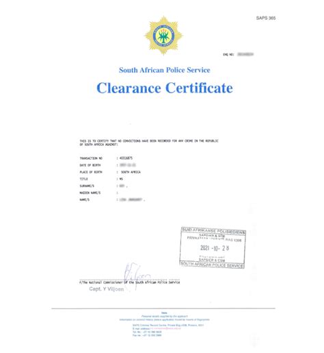 What Does A Police Clearance Certificate Look Like Docassist