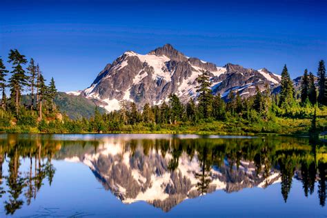 Usa Washington Lake Reflection Mountain Wallpaper 3069x2048 228393