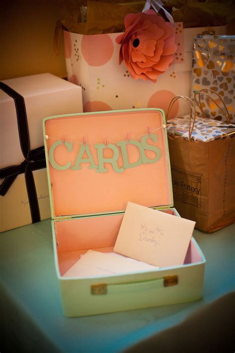 Mint And Blush Wedding Suitcase Card Box Suitcase Card Box Our