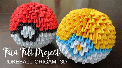 How To Make Poke Ball Origami 3d Fatafeltproject Youtube