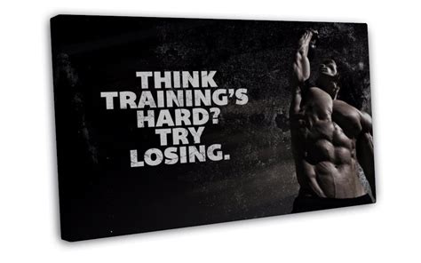 bodybuilding fitness motivation art 20x16 framed canvas print decor