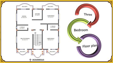 Great House Design ।। Three Bedroom Single Unit Floor Plan Youtube