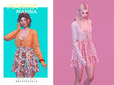 Marina Dress Cardigan Ts4 The Sims 4 Download Simsdomination In
