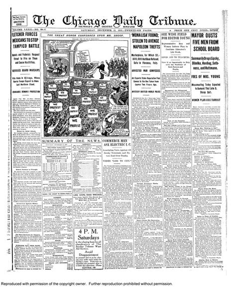 Chicago Tribune Archive Issue From December 13 1913 Historical Newspaper Chicago Tribune