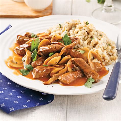 Bœuf Stroganoff aux champignons