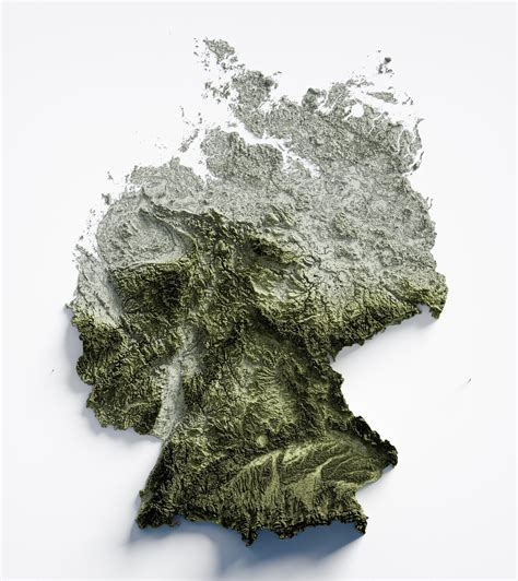 I Created A 3d Relief Map Of Germany Using Real Topographic Data Rpics