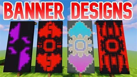 4 Amazing Banner Ideas In Minecraft Tutorial Youtube