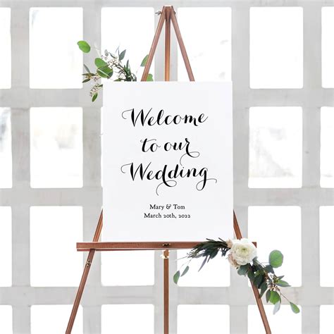 Printable Wedding Welcome Poster Sign Printable Template 24x36 18x24