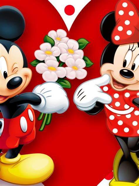 Download Background Mickey Mouse And Minnie Mouse Love Couple Cute