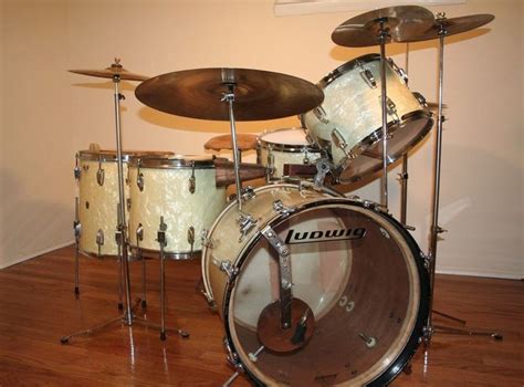 Ludwig Wfl Vintage Drum Set Kit 2013141614 6 Cymbalshardwareextras