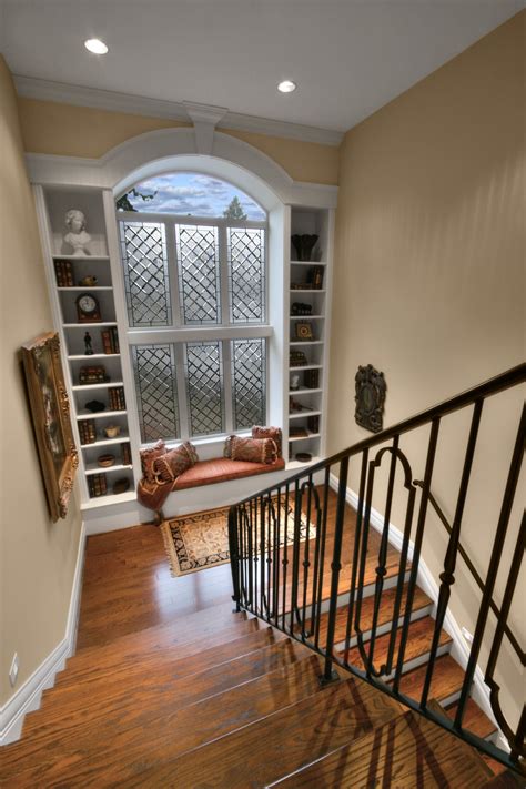 To calculate the rise of the stairs, multiply the rise dimension by the number of steps. Love this landing in the middle of the staircase. The ...