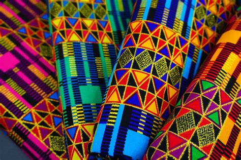 Metallic African Fabric By The Yard African Print Kente Etsy