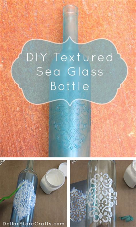 Faux Sea Glass Bottles Dollar Store Crafts