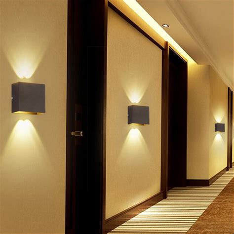 When creating a lighting concept for this room. 6W LED Square Wall Lamp Hall Porch Walkway Bedroom ...