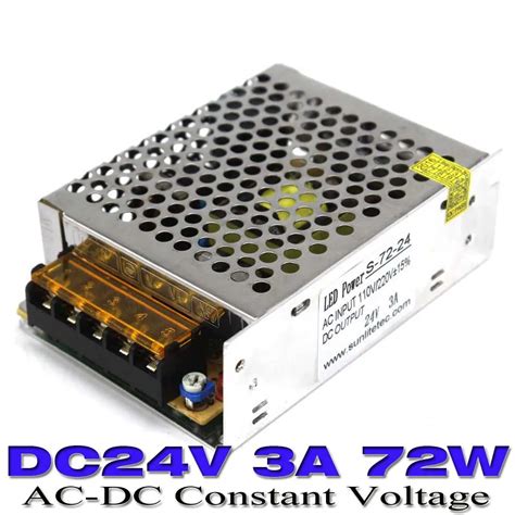 72w 24v 3a Single Output Switching Power Supply For Led Ac To Dc Smps