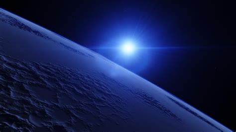 Wallpaper Night Planet Sky Vehicle Stars Earth Moon Blue