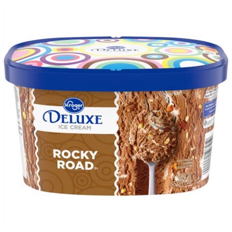 Kroger Deluxe Rocky Road Ice Cream Tub 48 Oz Kroger