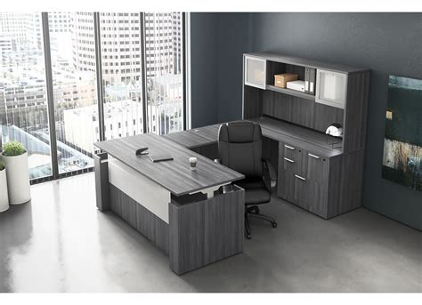 Stand Up Collection Executive U Shaped Desk With Hutch