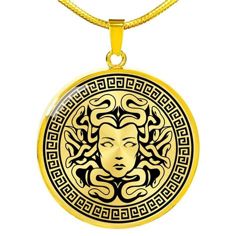 Medusa Necklace Medusa Medallion Medusa Jewelry Medusa Etsy