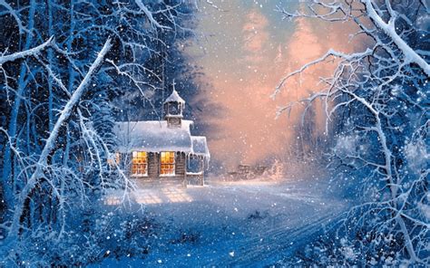 Snowy Church Wallpapers Top Free Snowy Church Backgrounds