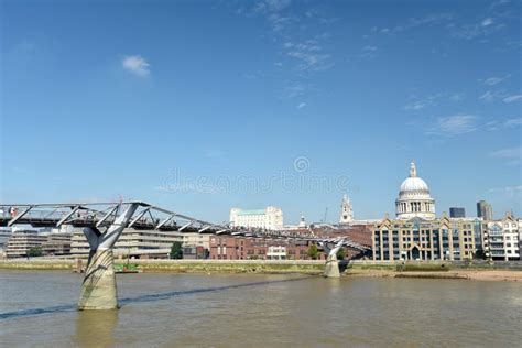 Millennium Bridge London Editorial Photography Image Of Church 80827602