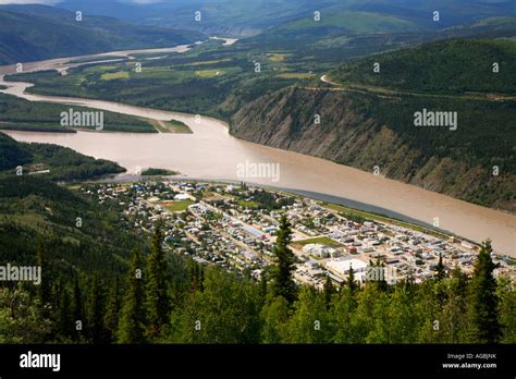 The Yukon River And The Historic Gold Rush Town Of Dawson City Yukon