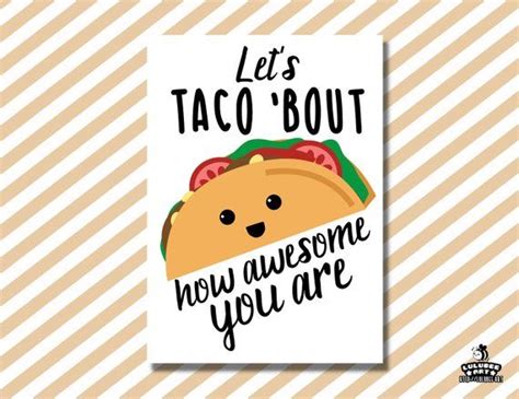 Printable Thank You Taco Pun Card Appreciation Card Nurse Etsy Teacher Appreciation Cards