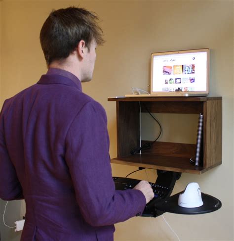 Wall Mounted Standing Desk 11 Steps With Pictures Instructables